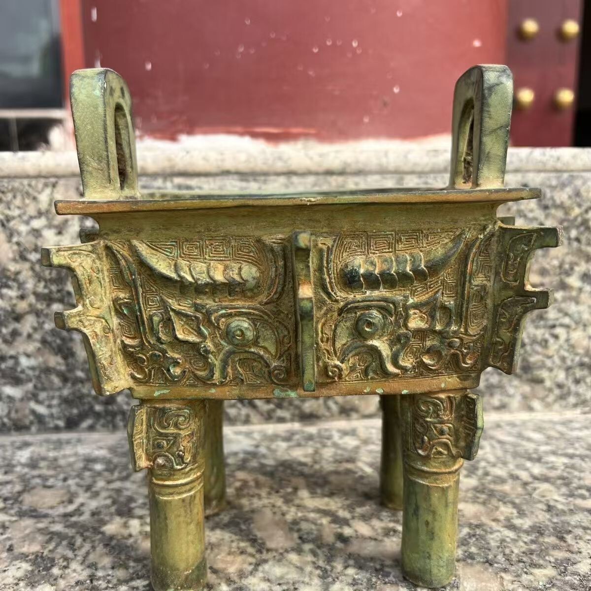 鼎-青銅器レプリカ置物 Amazon.co.jp: 青銅器 鼎 銅製倣古品 レプリカ 小型 中国 骨董品