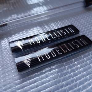 【2個セット】【ゆうパケット送料込】MODELLISTA(モデリスタ) エンブレムプレート ブラック(メッキ文字) トヨタ レクサス ダイハツ