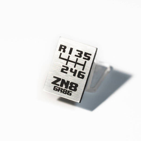 トヨタ GR86(ZN8)用 オリジナルシフトパターンプレート シルバー