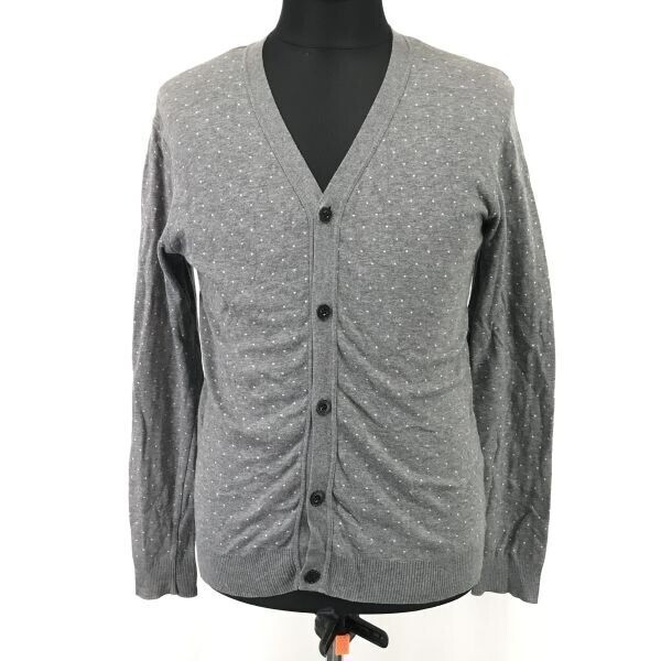 UNITED ARROWS green label relaxing★コットンカーディガン【メンズS/gray/グレー/ドット柄】長袖/Tops/Shirts◆BH874