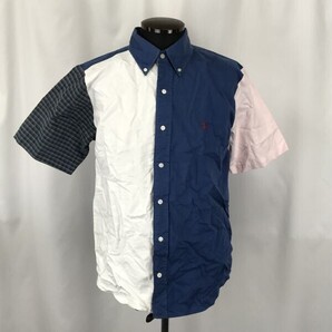 RALPH LAUREN★4色カラー/半袖シャツ【メンズM/ネイビー×ピンク】◆BG231