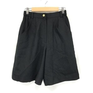 Made in Japan★LEONARD SPORT★ウール/ハーフパンツ/ゴルフ/スポーツ【size -M/股下21cm/黒/black】Pants/Trousers◆BH28