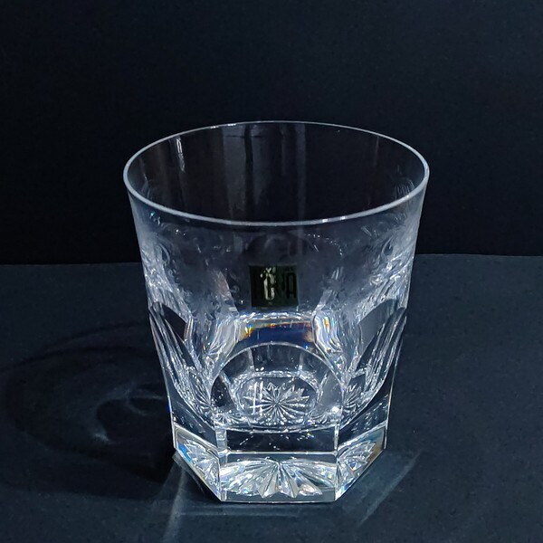 HOYA CRYSTAL 保谷 最高級 ロックグラス 酒器 6面カット カットガラス 中古 送料無料 即決