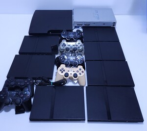 大量 ソニー プレイステーション3/2初代 playstation3本体 CECH-3000B/ps2 50000~70000 シリーズ まとめ+ ps3,2コントローラ/動作品(GA-14)