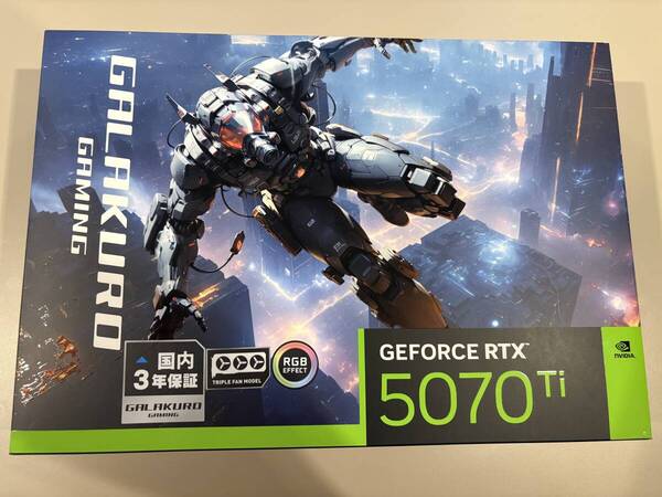 玄人志向 GALAKURO GAMING NVIDIA GeForce RTX 5070 Ti トリプルファン搭載 | GG-RTX5070Ti-E16GB/OC/TP