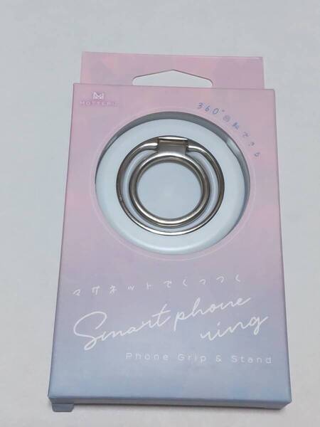 MOTTERU モッテル スマホリングスタンド Magsafe対応 マグネット式 360度回転 iPhone16 15 MOT-SRING04-EWH マットホワイト