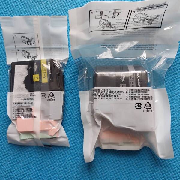 訳あり ブラザー純正インクカートリッジ LC21EBK ブラック LC21EY イエロー