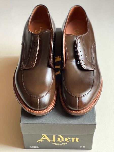 【入手困難新品】8.0D ALDEN シガー Vチップ レアカラー オールデン