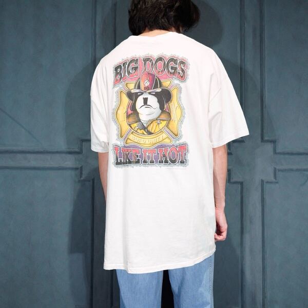 90’s USA VINTAGE BIG DOGS DOGS PRINT DESIGN T SHIRT/90年代アメリカ古着わんこプリントデザインTシャツ
