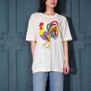 80's~90's USA VINTAGE SOFFE SHIRTS ANIMAL PRINT DESIGN T SHIRT/80年代~90年代アメリカ古着アニマルプリントデザインTシャツ