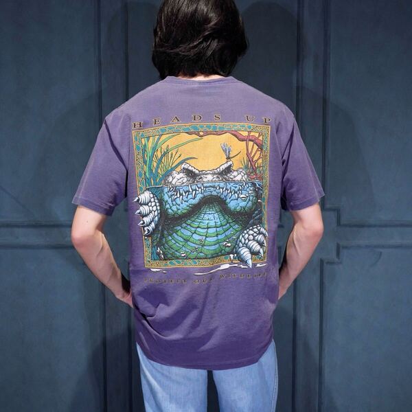 90's USA VINTAGE LIFEFORMS ALLIGATOR PRINT DESIGN T SHIRT/90年代アメリカ古着アリゲータープリントデザインTシャツ