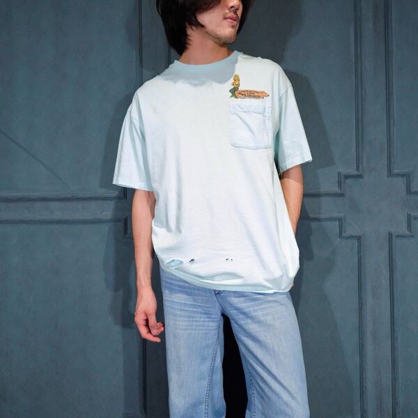90's USA VINTAGE CAL CRU DOUBLE SIDED PRINT DESIGN T SHIRT/90年代アメリカ古着両面プリントデザインTシャツ