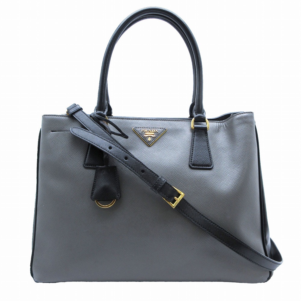 【PRADA】2Way サフィアーノルクス トートバッグ グレー・中古 2025年最新】Yahoo!オークション -プラダ サフィアーノ luxの