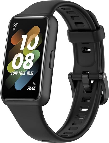 Huawei Band 7用 シリコンバンド ブラック