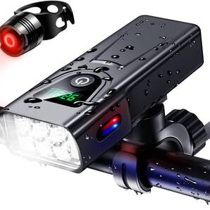 自転車 ライト 充電式 大容量 5200mAh 6個強力ランプ サイド視認灯搭載 自転車ヘッドライト 1000ルーメン 高輝度 5つ調光モード IPX6防水