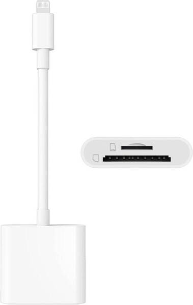 iPhone SDカードリーダー 2in1 SD/TF変換アダプタ 高速双方向データ転送 写真/ビデオ/ファイル保存 設定不要 カードリーダー