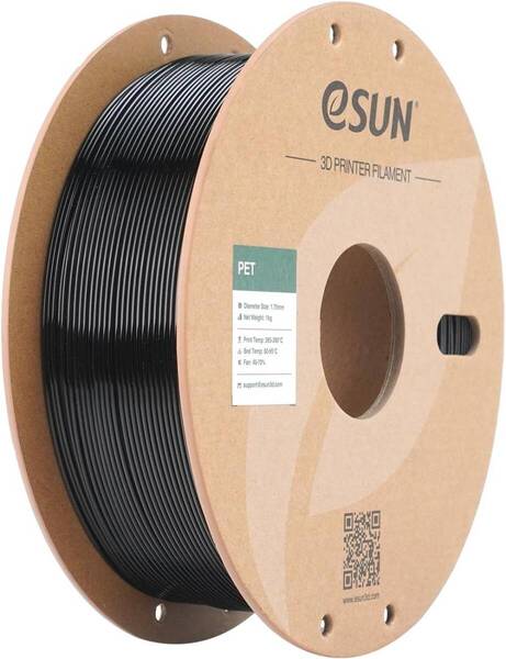 eSUN ベーシック ePETG フィラメント 1.75mm、3Dプリンターフィラメント 寸法精度 +/- 0.05mm、1KGスプール(2.2ポンド)ソリッドグレー