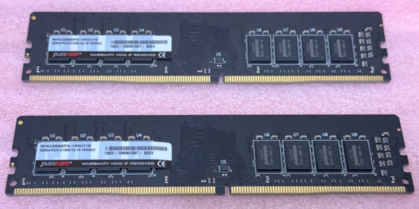 ◎CFD W4U2666PS-16GC19 2枚セット - PC4-21300/DDR4-2666 288Pin DDR4 UDIMM 32GB(16GB x2) 動作品