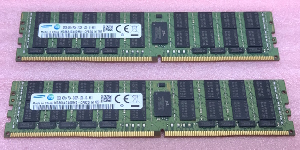 >Samsung M386A4G40DM0-CPB2Q 2枚セット *PC4-17000/DDR4-2133/PC4-2133P ECC Load Reduced 288Pin DDR4 LRDIMM 64GB(32GB x2) 動作品