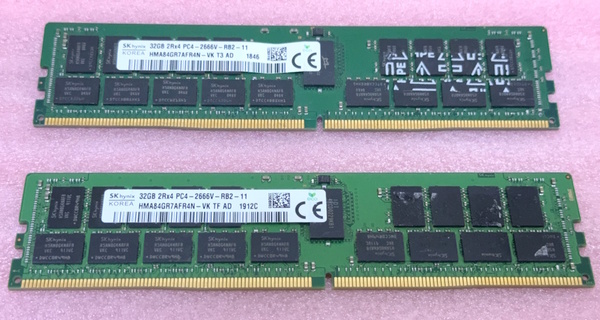 ☆SK hynix HMA84GR7AFR4N-VK 2枚セット *PC4-21300/DDR4-2666/PC4-2666V ECC REG/Registered 288Pin DDR4 RDIMM 64GB(32GB x2) 動作品
