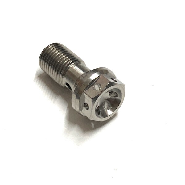 64チタン M10 P1.00 バンジョー ボルト 1本 チタン合金 P1.0 Ti6Al4V ブレンボ Brembo ブレーキキャリパー 40mm 84mm 新カニ 旧カニ