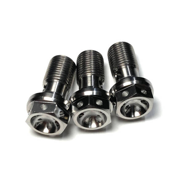64チタン M10 P1.00 バンジョー ボルト 3本 チタン合金 P1.0 Ti6Al4V ブレンボ Brembo ゼファー χ XJR400R CBX400F ZRX バリオス
