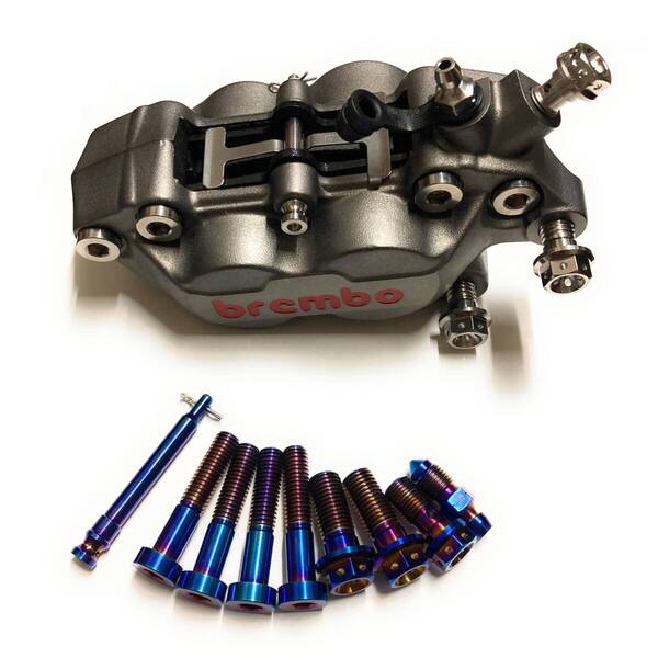 64チタン ブレンボ brembo 4pot ブレーキキャリパー用 ボルトセット NSR250R CBR250RR CBX400F GROM XJR400 ゼファー400 ZR YZF-R25 ZRX