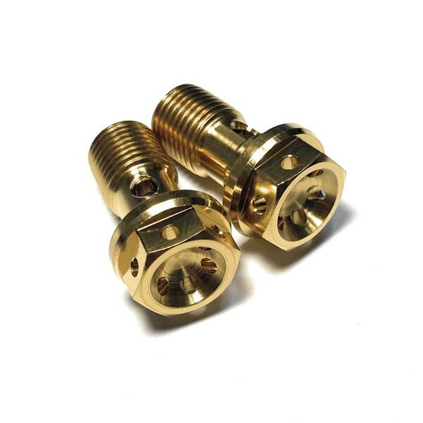 2個 64チタン M10 P1.00 バンジョーボルト ブレンボ brembo 旧カニ 新カニ 4ポット キャリパー ラジアル ビレット キャスト CB1300SF 400