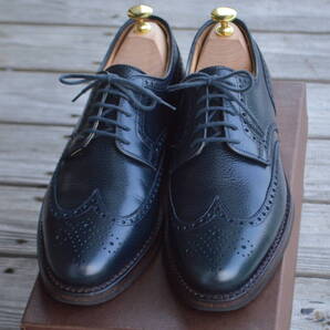美品 CROCKETT&JONES カントリーシューズ 6.5E ネイビー PEAL&CO ブルックスブラザーズ