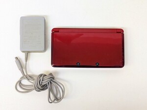 HH2652-N37-3672◎ 任天堂 Nintendo 3DS CTR-001 本体+ソフト モンハン4G 純正ACアダプター付属 本体初期化済み 現状品2◎