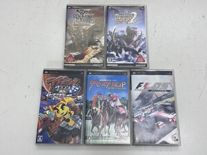 II2301-S3-17702 PSP モンスターハンターポータブル 2nd ダービースタリオンP ラチェット&クランク5 など ソフト 5点 まとめ 現状品3