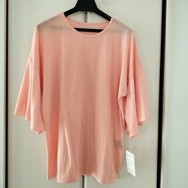 【M~Lサイズ】Siantz 新品 半袖カットソー Tシャツ 丸首 レディース トップス ミセス 関西ファッション連合 23104 ピンク ルームウェア
