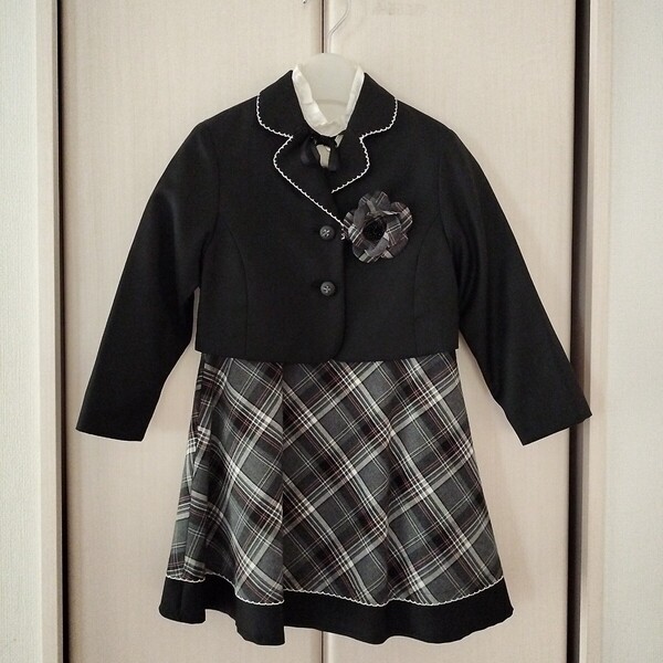 【110cm】 ユニクロ GU アンサンブル スーツセット ブラウス ワンピース ジャケットフォーマルセット 卒園式 入学式 女の子 セレモニー