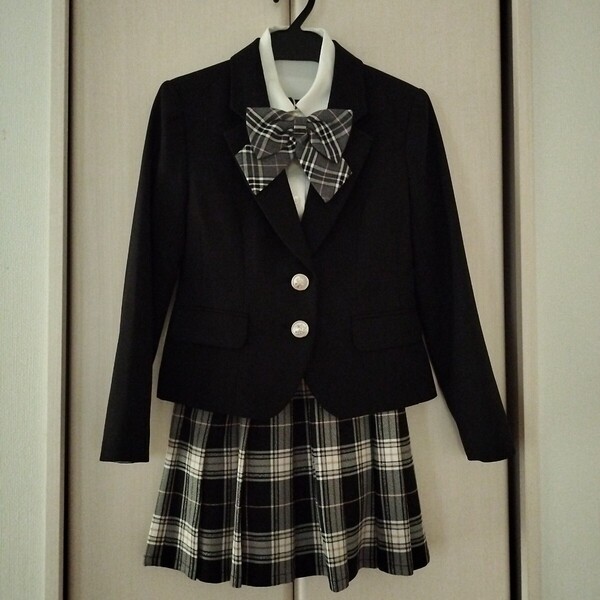【140cm】SPICE CANDY スパイスキャンディ 卒業式 卒服 小学生 女の子 フォーマルスーツ 4点セット スカート ブラウス ジャケット リボン