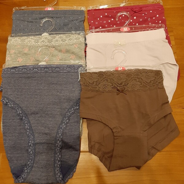 【Mサイズ】6枚セット 新品 レディース ショーツ パンツ 下着 まとめ売り サンプル品 タグなし インナー 送料無料 匿名配送 ②