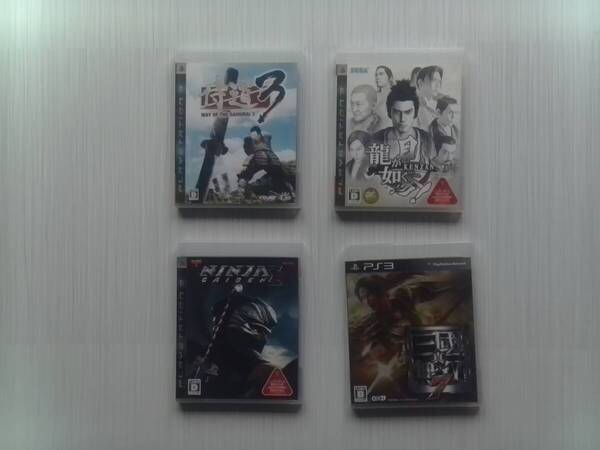 ps3 4本セット 侍道3 龍が如く 見参! 忍者外伝 Σ2 真・三國無双7