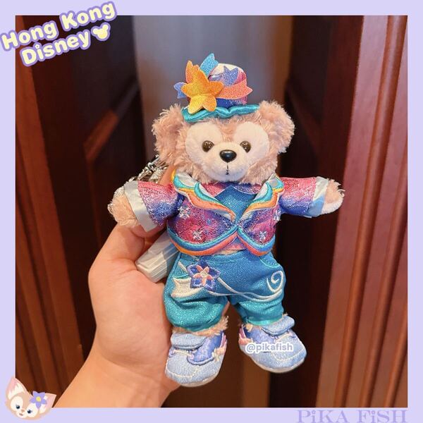 【最新☆正規品】ダッフィー 20周年 ぬいぐるみキーチェーン 香港ディズニー