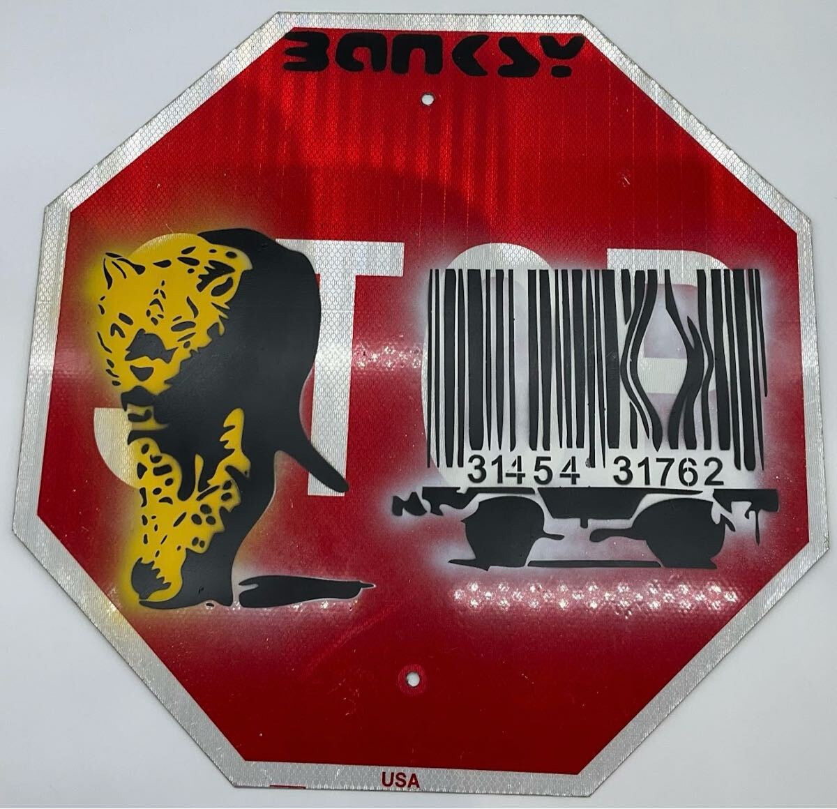 ストリートアートサイン Banksy ロードサイン 額装済み 標識 希少 Yahoo!オークション -「banksy サイン」の落札相場・落札価格