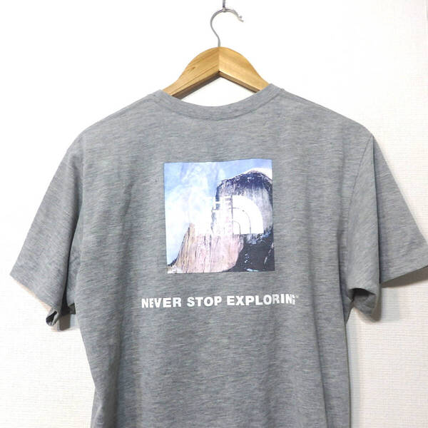 【送料無料】ザ・ノースフェイスTシャツ /グレー Lサイズ ポリエステル素材 難あり THE NORTH FACE