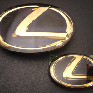 7トレジャー 【 UVF45/46 LEXUS レクサス 後期 LS600h (L) 】 プレミアム ゴールド フロント&リア Lエンブレム