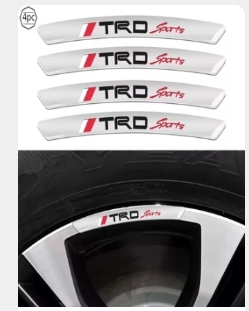 送料無料 TRD リム エンブレム シルバー ステッカー TOYOTA トヨタ バッジ 86スープラアクアカローラパッソプリウス C-HR ヴェルファイア