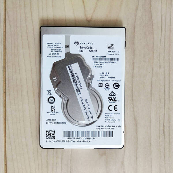 【高速】 HDD 500GB Seagate ST500LM034 BarraCuda Pro2.5 7200rpm 2.5インチ ハードディスク