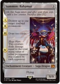 MTG 召喚 バハムート ボーダーレス FOIL 3枚セット ENG】☆Foil☆□ボーダーレス□召喚：バハムート/Summon