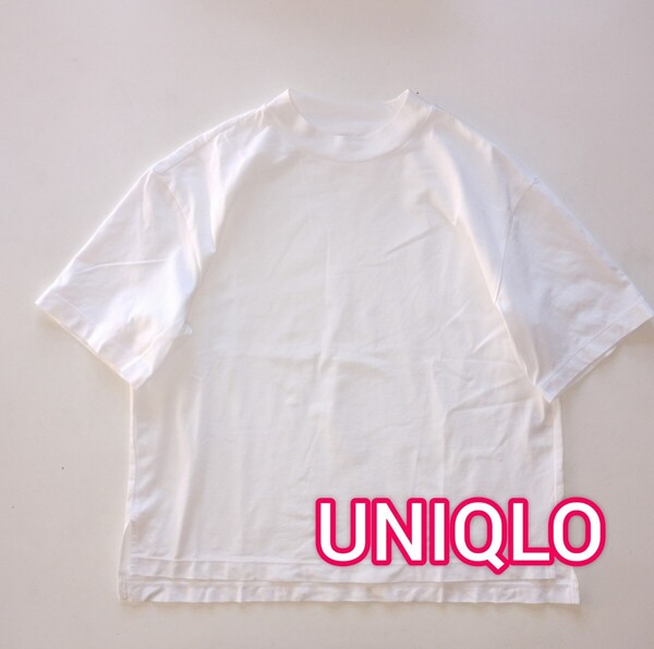★UNIQLO / ユニクロ ホワイト 半袖 Tシャツ Mサイズ 白 カットソー 丸首