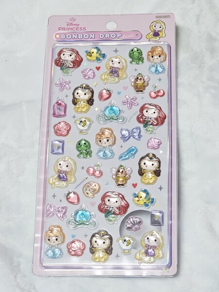 匿名 ボンボンドロップシール ディズニープリンセス シンデレラ アリエル ベル ラプンツェル
