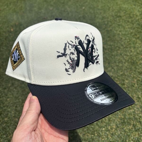 NEW ERA ニューエラ MLB NY ヤンキース スナップバック キャップ 9Forty 正規 海外限定 ホワイト ブラック 帽子 ユニセックス