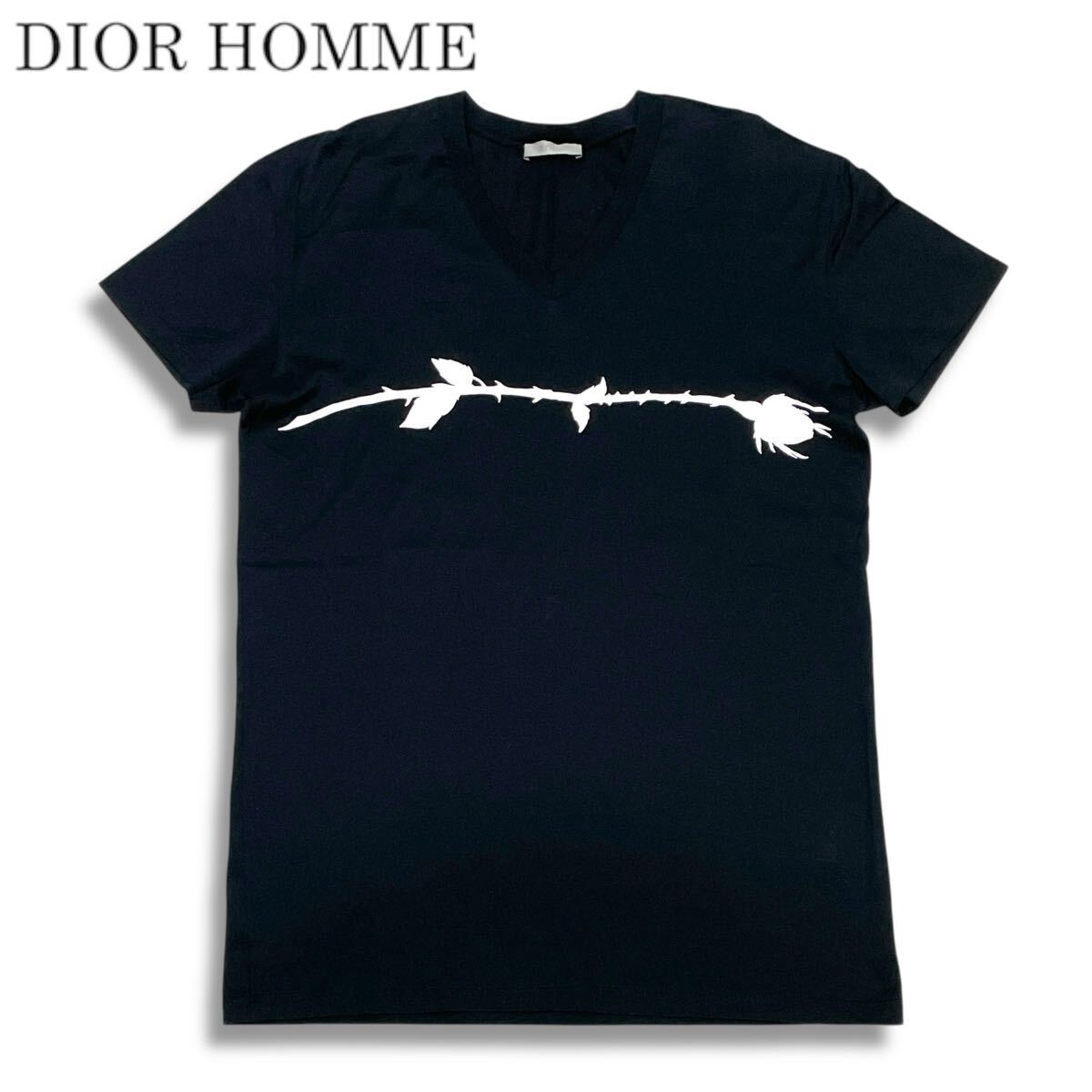 【S】【エディ期】Dior Homme　半袖プリントT　ブラック Yahoo!オークション -「ディオールオムdior」(半袖Tシャツ