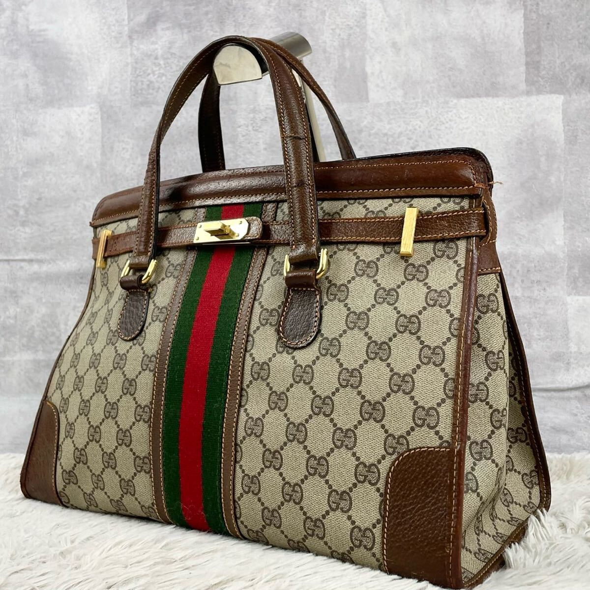 【希少】GUCCI オールドグッチ ボストンバッグ キャリーバッグ Yahoo!オークション -「オールドグッチ バッグ ボストン」の落札