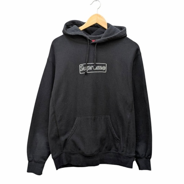 SUPREME KAWS Supreme BOX LOGO HOODIE シュプリーム カウズ ボックスロゴ フーディ パーカー ブラック サイズ S
