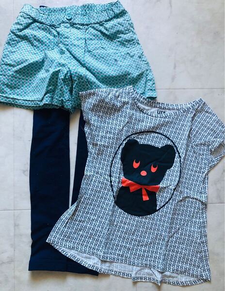 お値下げOK★110-120 3点セット UT ディックブルーナTシャツ ユニクロ ショートパンツ 西松屋 裏起毛スパッツ 人気ブランド 可愛い 女の子